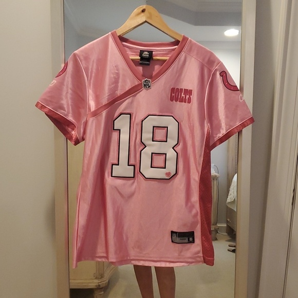 Reebok Tops - Pink women’s Peyton Manning Colts Jersey size XXL